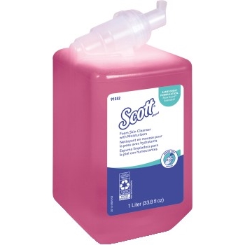 Scott Foam Hand Soap With Moisturizers, Floral Scent, Pink, 1.0 L Bottle