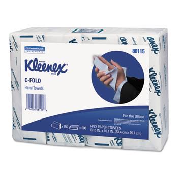 Kleenex C-Fold Paper Towels, 10 1/8 x 13 3/20, White, 150 sheets per inner pack, 16/CT