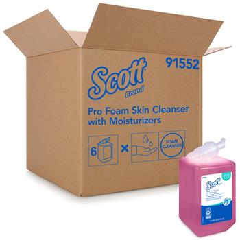 Scott Foam Hand Soap With Moisturizers, Floral Scent, Pink, 1.0 L Bottles, 6 Bottles/Carton