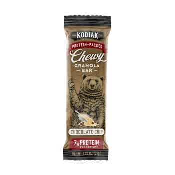Kodiak Cakes Chewy Granola Bar, Chocolate Chip, 6.17 oz., 5/Box, 12 Boxes/Case