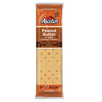 Austin Toasty Peanut Butter Sandwich Crackers, 1.38 oz., 8/BX