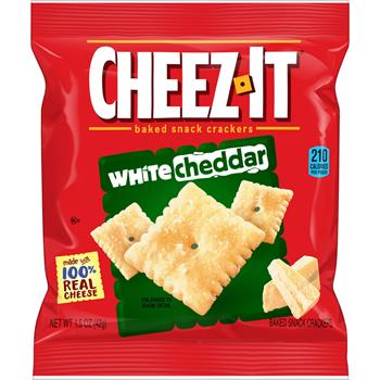 Cheez-It Baked Snack Cheese Crackers, White Cheddar, 1.5 oz, 60/Carton