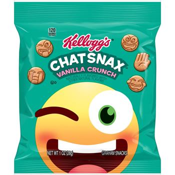 Kellogg&#39;s Chat Snax, Vanilla Crunch Flavored, 1 oz per bag, 210 Bags/Carton