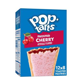 Pop-Tarts Toaster Pastries, Frosted Cherry, 13.5 oz Box, 12 Boxes/Case