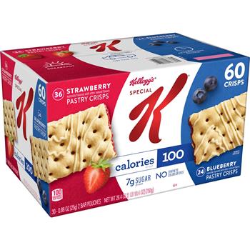 Special K Pastry Crisps, Variety Pack, 36 Strawberry, 24 Blueberry, 26.4 oz Box, 0.88 oz, 60/Carton