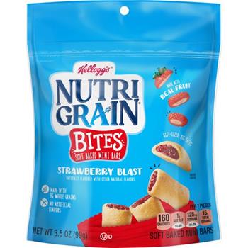 Nutri-Grain Soft Baked Bites, Strawberry, 3.5 oz, 6/Case