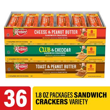 Keebler Cracker Variety Pack, 1.8 oz, 36/Pack