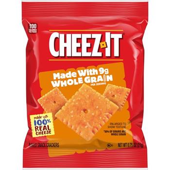 Cheez-It Baked Cheese Crackers, Whole Grain, .75 oz, 175/Case
