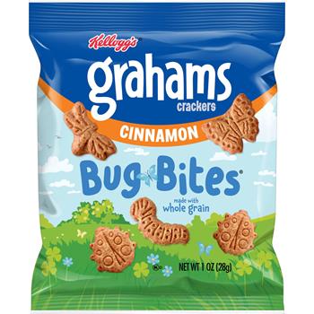 Kellogg&#39;s Bug Bites Graham Crackers, Cinnamon Flavored, 1 oz per bag, 210/Carton