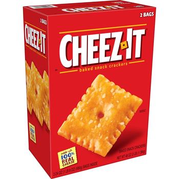 Cheez-It Baked Snack Crackers, Original, 48 oz Box, 2 Bags/Box