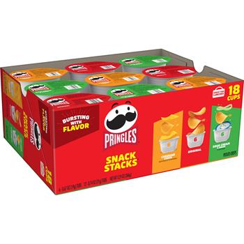 Pringles Potato Crisps Chips, Variety Pack, 12.9 oz Box, 18/Box