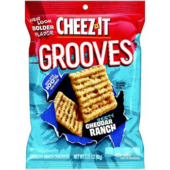Cheez-It Grooves, Zesty Cheddar Ranch, 3.75 oz, 6/Carton