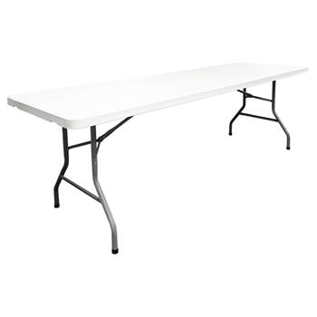 The Betts Collection Blow Mold Folding Table, 30 in W x 90 in L, White