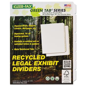 Legal Tabs 80000 Series Blank Side Tab Dividers, 8-Tab, Letter, White, Unpunched, 3 Sets