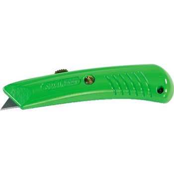 W.B. Mason Co. Safety Grip Utility Knife, Neon Green, 10/CS
