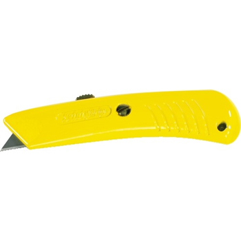 W.B. Mason Co. Safety Grip Utility Knife, Yellow, 10/CS