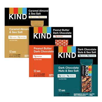 KIND Variety Pack, Assorted Flavors, 1.4 oz, 36 Bars/Pack