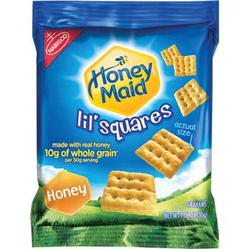 Nabisco Honey Maid&#174; Lil&#39; Squares Honey, 1.06 oz. Bags, 72/CS