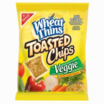 Wheat Thins Toasted Chips, Veggie Flavor, 1.75 oz. single-serve bags, 60/CS