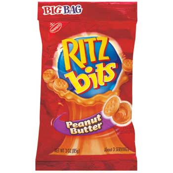 Ritz Bits, Peanut Butter, 3 oz, 12/Case