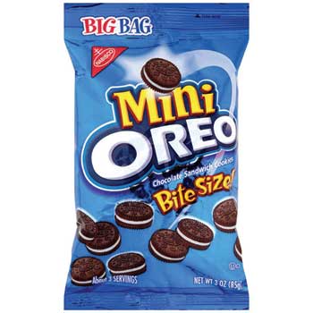 Oreo Mini Bite-Size Cookies, 3 oz, 12/CS