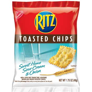 Ritz Toasted Chips, Sour Cream &amp; Onion, 1.75 oz., 60/CS