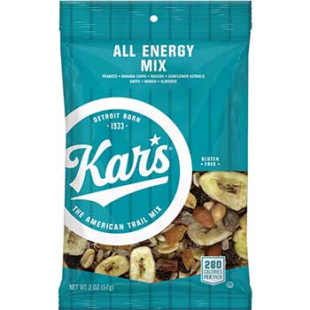 Kar&#39;s All Energy Trail Mix, Unsalted, 2 oz. Bag, 48/CS