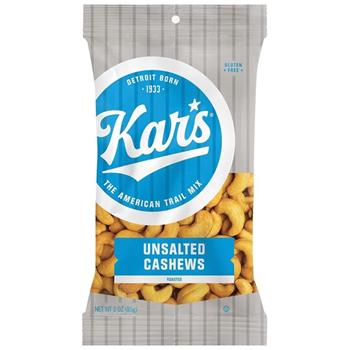 Kar&#39;s Roasted Unsalted Cashews, 3 oz, 12/Case