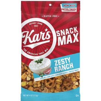 Kar&#39;s Snack Max Mix, Zesty Ranch , 4 oz, 12/Case