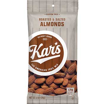 Kar&#39;s All Natural Roasted Salted Almonds, 1 oz. Bag, 100/CS