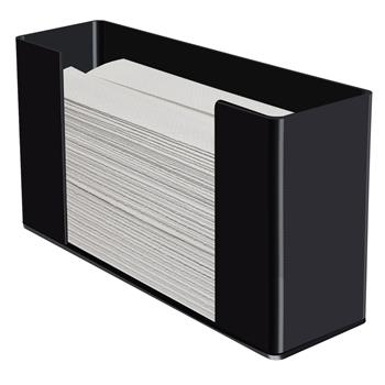 Kantek Multifold Paper Towel Dispenser, Acrylic, 12.5 x 4.4 x 7, Black