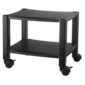 Kantek Mobile Printer Stand, Two-Shelf, 17w x 13-1/4d x 14-1/8h, Black