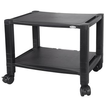 Kantek Mobile Printer Stand, Two-Shelf, 20w x 13 1/4d x 14 1/8h, Black