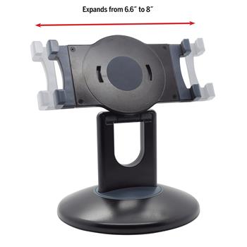 Kantek Stand for 7&quot; to 10&quot; Tablets, Swivel Base, Plastic, Black