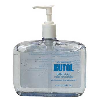 Kutol Instant Hand Sanitizer, 16 oz Pump Bottle, 12/Carton