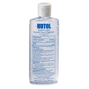 Kutol Instant Hand Sanitizer, 4 oz bottle, 24/Carton