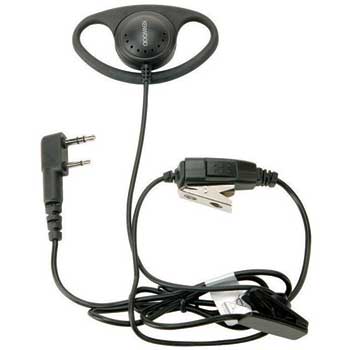 Kenwood D-Ring Ear Hanger Headset with PTT Mic