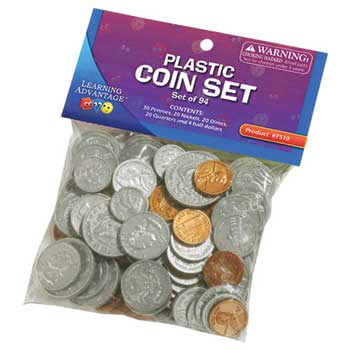 Learning Advantage Coins, Plastic, 94/PK