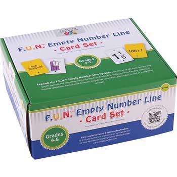 Learning Advantage F.U.N. Empty Number Line Card Set, Grade 4 to 5
