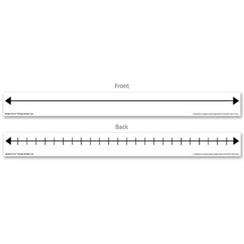 Learning Advantage Student-sized F.U.N. Empty Number Line, 1-3/4&quot; x 17-1/2&quot;, Set of 10