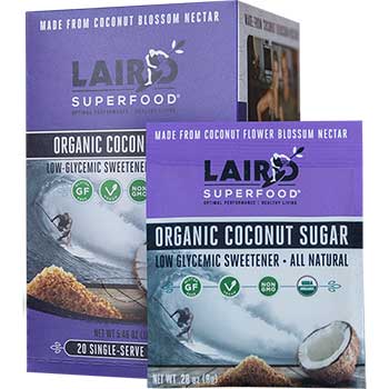 Laird Superfood Organic Coconut Sugar Go Pack, 0.28 oz., 100/CS