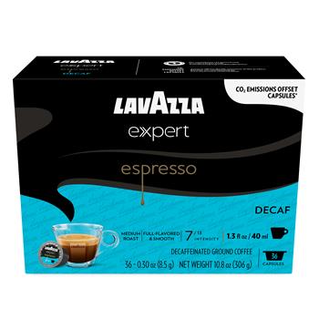 Lavazza Expert Capsules, Decaf Espresso, 0.30 oz, 36 Capsules/Box