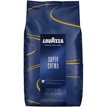 Lavazza Super Crema Whole Bean Espresso Coffee, 2.2 lb. Bag, Vacuum-Packed