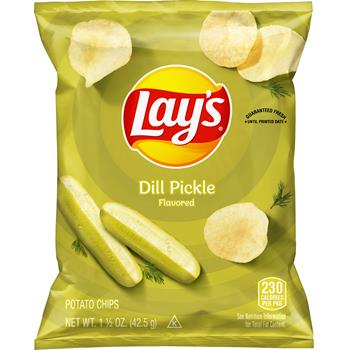 Lay&#39;s Potato Chips, Dill Pickle, 1.5 oz, 64/Case