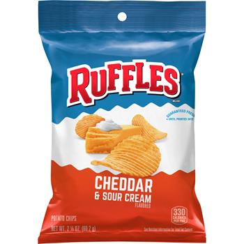 Ruffles Cheddar &amp; Sour Cream, 2.125 oz, 24/Case