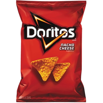 Doritos Nacho Cheese Tortilla Chips, 2.5 oz., 24/CS