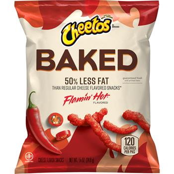 Cheetos Baked Crunchy FLAMIN’ HOT&#160;Cheese Flavored Snacks, 0.875 oz, 104/Case