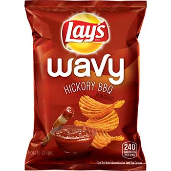 Frito-Lay Wavy Lay’s&#174; Hickory BBQ, 1.5 oz Bag, 64/CS