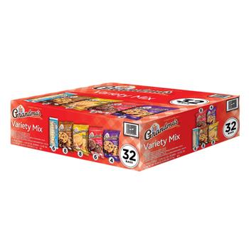 Grandma&#39;s Variety Mix Cookies, 2.5 oz, 32 Packs/Carton
