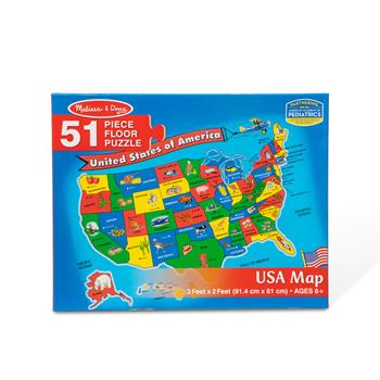 Melissa &amp; Doug&#174; USA Map Floor Puzzle, 2&#39; x 3&#39;